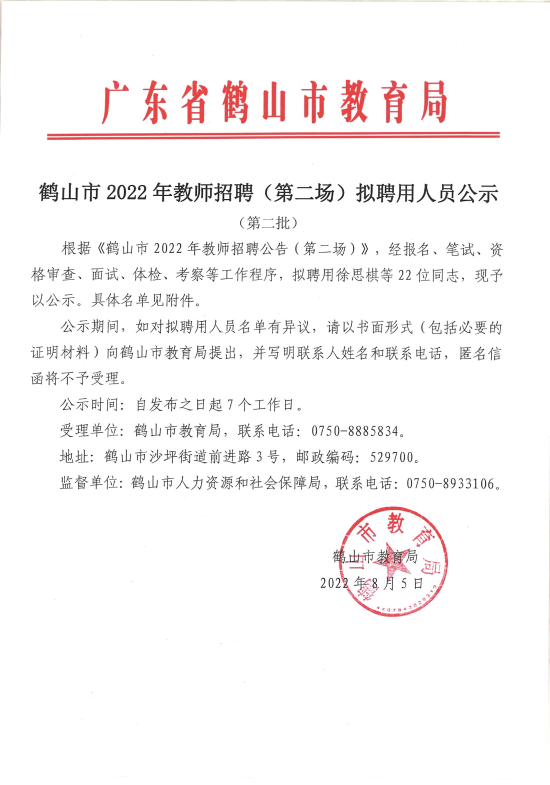 已处理1659705647594广东省鹤山市2022年教师招聘（第二场）拟聘用人员公示（第二批）22人））_00.png