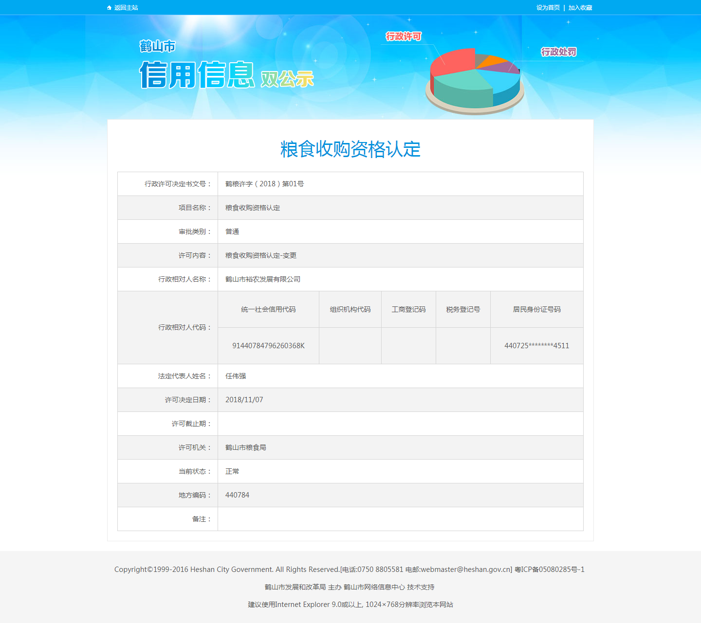 事后环节-粮食收购资格认定-鹤山市信用信息双公示.png