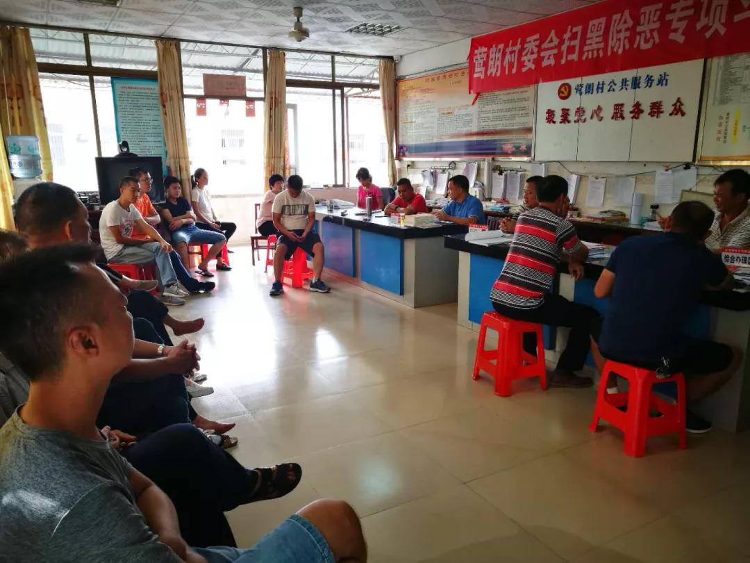 沙坪街道各村委会召开扫黑除恶专项斗争推进会