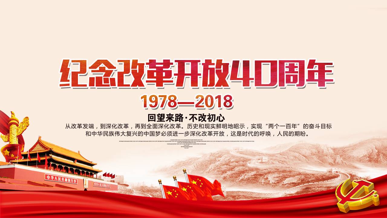 纪念改革开放40周年(1978-2018)