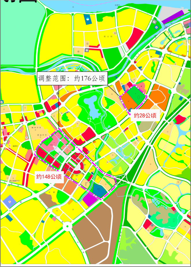 《鹤山市东部城区控制性详细规划》规划调整图片